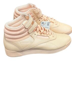 Reebok Women's High-Top Sneakers in Blush and Cream 80’s freestyle